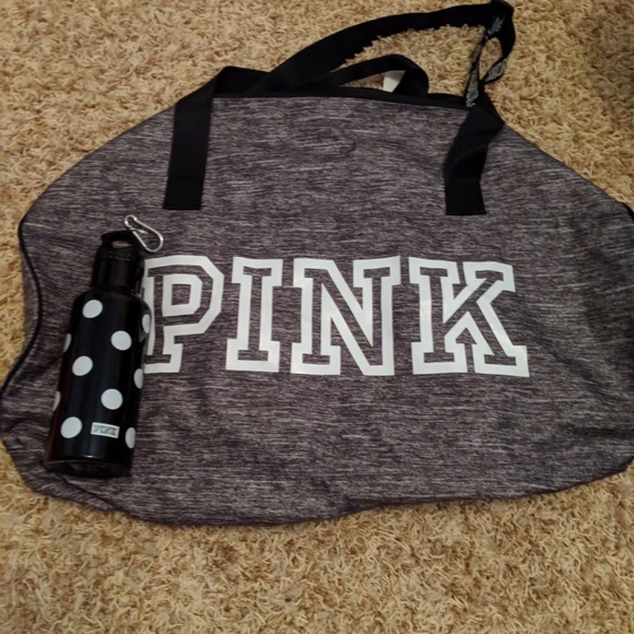 VS Pink Duffle and water bottle - Picture 3 of 7